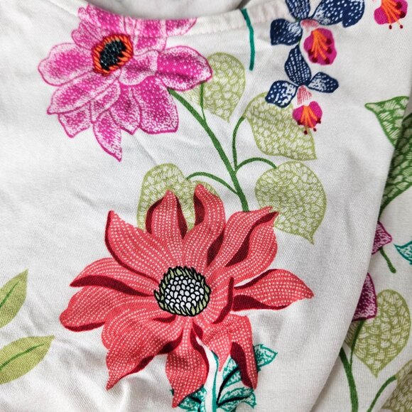Floral Print J Jill Wearever Collection Womens Dress Size 1X Casual Comfortable - Picture 10 of 11